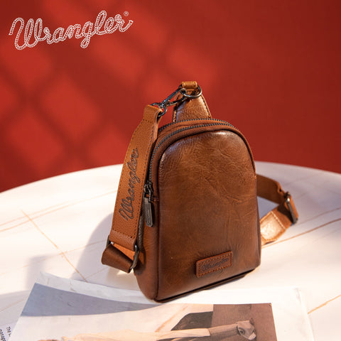 WG87-210A Wrangler Sling Bag/Crossbody/Chest Bag  - Brown