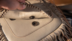 MWR-054 Montana West Genuine Leather Hair-On Cowhide Fringe Bohemian Crossbody-Tan