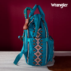 WG2204-9110  Wrangler Aztec Printed Callie Backpack - Turquoise