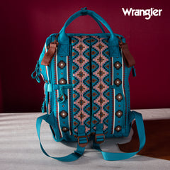 WG2204-9110  Wrangler Aztec Printed Callie Backpack - Turquoise