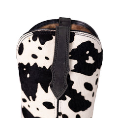 MWB6001  Montana West Women's Western Cow Print Cowgirl Boots - Full Grain Leather, Snip Toe