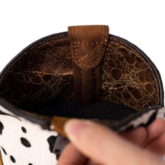 MWB6014   Montana West Women's Western Cow Print Cowgirl Boots - Full Grain Leather, Snip Toe