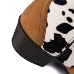 MWB6014   Montana West Women's Western Cow Print Cowgirl Boots - Full Grain Leather, Snip Toe