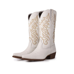 MWB6036 Montana West Women's Western Cowgirl Boots - Full Grain Leather, Snip Toe