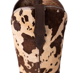 MWB6003  Montana West Women's Western Cow Print Cowgirl Boots - Full Grain Leather, Snip Toe