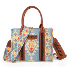 WG2202-8120S  Wrangler Southwestern  Print Small Canvas Tote/Crossbody