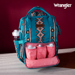 WG2204-9110  Wrangler Aztec Printed Callie Backpack - Turquoise