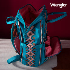 WG2204-9110  Wrangler Aztec Printed Callie Backpack - Turquoise
