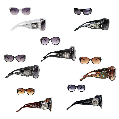 PRE-PACK SGS  Montana West Assorted Styles & Assorted Colors Sunglasses (12 Pairs)