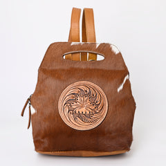 A&A-1038 Montana West 100% Genuine Hair-On Cowhide Leather Backpack