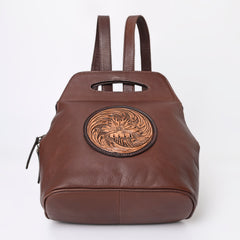 A&A-1039 Montana West 100% Genuine Oily Calf Leather Backpack