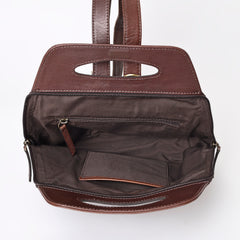 A&A-1039 Montana West 100% Genuine Oily Calf Leather Backpack