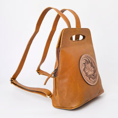 A&A-1039 Montana West 100% Genuine Oily Calf Leather Backpack