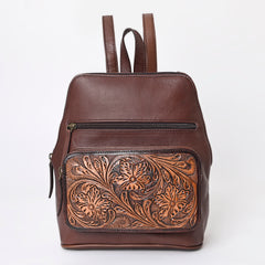 A&A-1043 Montana West Genuine Oily Calf Leather Hand Tooled Collection Backpack