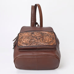 A&A-1043 Montana West Genuine Oily Calf Leather Hand Tooled Collection Backpack