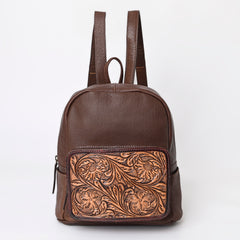 A&A-1045 Montana West Genuine Oily Calf Leather Hand Tooled Collection Backpack