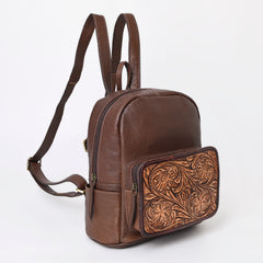 A&A-1045 Montana West Genuine Oily Calf Leather Hand Tooled Collection Backpack