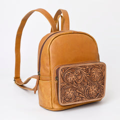 A&A-1045 Montana West Genuine Oily Calf Leather Hand Tooled Collection Backpack