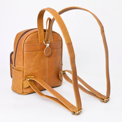 A&A-1045 Montana West Genuine Oily Calf Leather Hand Tooled Collection Backpack