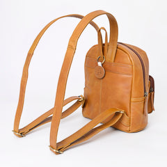 A&A-1045 Montana West Genuine Oily Calf Leather Hand Tooled Collection Backpack