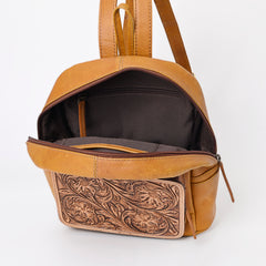 A&A-1045 Montana West Genuine Oily Calf Leather Hand Tooled Collection Backpack
