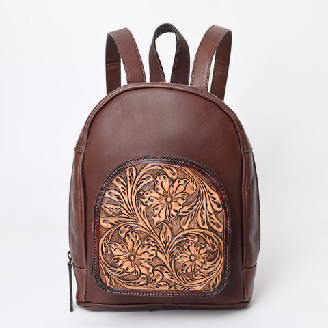 A&A-1048 Montana West Genuine Leather Collection Genuine Oily Calf Mini Backpack - Brown