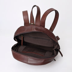 A&A-1048 Montana West Genuine Leather Collection Genuine Oily Calf Mini Backpack - Brown