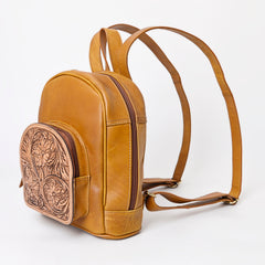 A&A-1048 Montana West Genuine Leather Collection Genuine Oily Calf Mini Backpack - Brown