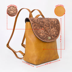 A&A-1057 Montana West 100% Genuine Oily Calf Leather  Backpack