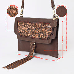 A&A-1088  Montana West 100% Genuine Oily Calf Leather Crossbody