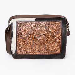 A&A-1097 Montana West Hair On Leather Messenger Bag/ Laptop Briefcase