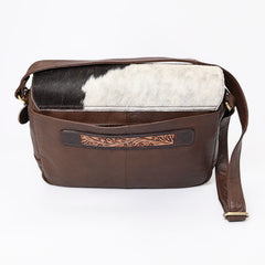 A&A-1097 Montana West Hair On Leather Messenger Bag/ Laptop Briefcase