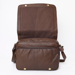 A&A-1097 Montana West Hair On Leather Messenger Bag/ Laptop Briefcase