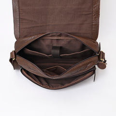 A&A-1097 Montana West Hair On Leather Messenger Bag/ Laptop Briefcase