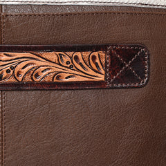 A&A-1097 Montana West Hair On Leather Messenger Bag/ Laptop Briefcase