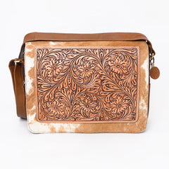 A&A-1097 Montana West Hair On Leather Messenger Bag/ Laptop Briefcase