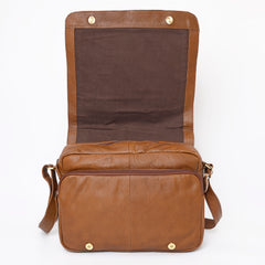 A&A-1097 Montana West Hair On Leather Messenger Bag/ Laptop Briefcase