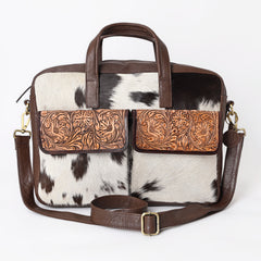 A&A-1099  Montana West 100% Genuine Hair On Leather Messenger Bag/ Laptop Briefcase