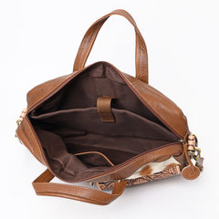 A&A-1099  Montana West 100% Genuine Hair On Leather Messenger Bag/ Laptop Briefcase