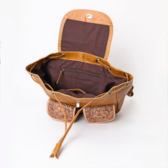A&A-875  Montana West Genuine Oily Calf Leather Hand Tooled Collection Backpack