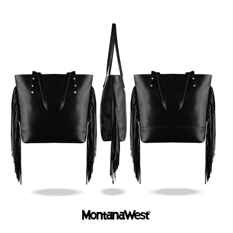 MWC-067 Montana West Fringe Tote Bag with Wallet