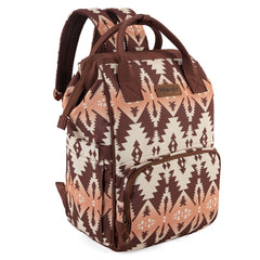 WG2204-9110  Wrangler Aztec Printed Callie Backpack - Brown