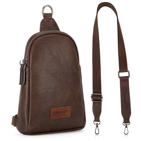 WG87-210 Wrangler Sling Bag/Crossbody/Chest Bag  - Coffee