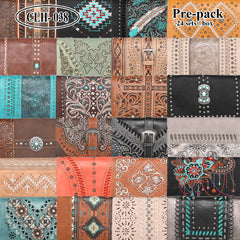 CLH-038 American Bling Clutch Pre-Pack Assorted Color (24PCS)