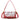CO-HB-16-107-RD Coca-Cola Plaid Printed Flap Shoulder Crossbody Bag - Red