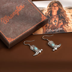 WGE-2000S  Wrangler Boot Drop Earrings - Turquoise