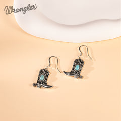 WGE-2000S  Wrangler Boot Drop Earrings - Turquoise