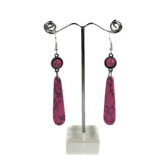 ERZ221125-08-12   2.5 Inches Natural Stone Teardrop Earring