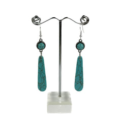 ERZ221125-08-12   2.5 Inches Natural Stone Teardrop Earring