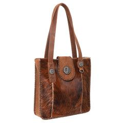 MWL-6033  Montana West Genuine Leather Hair-On Cowhide Tote - Brown